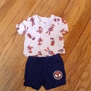 Marvel Spidey and His Amazing Friends Navy Shorts And Tee Set